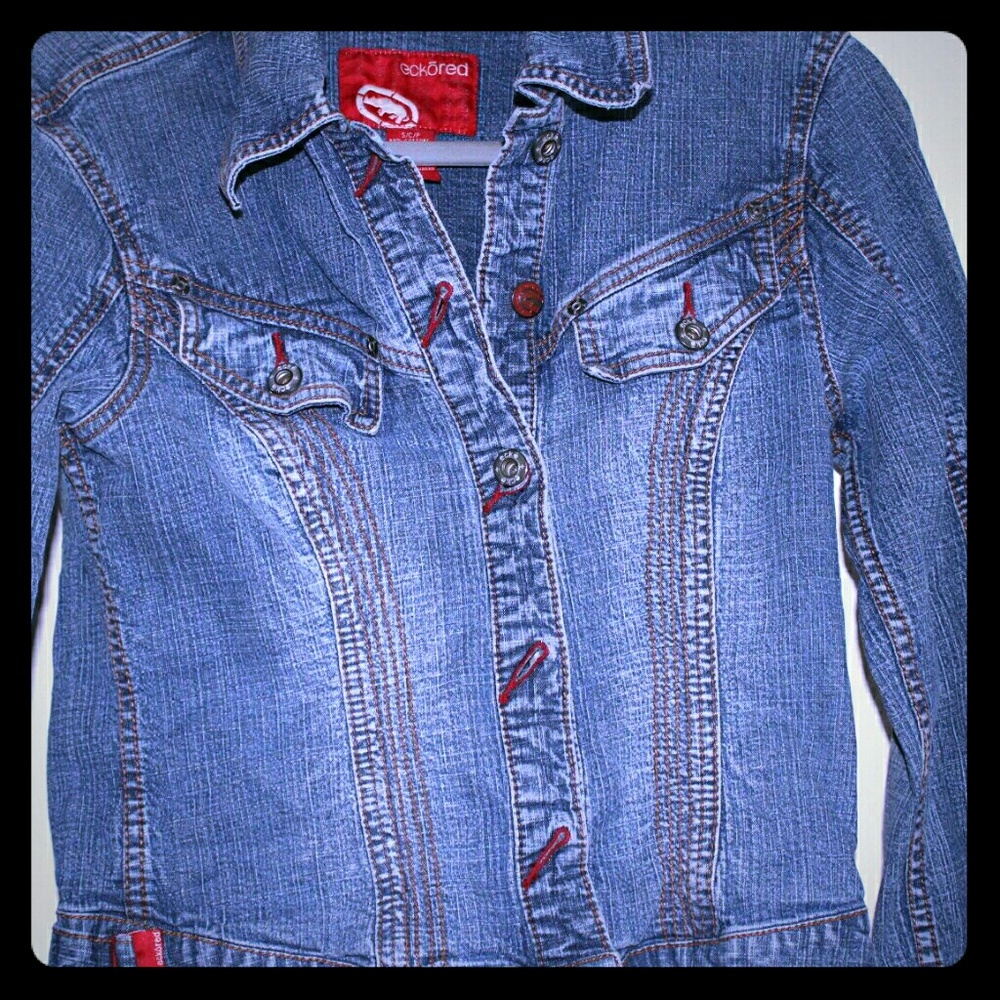 Vintage Echo Red Jean Jacket -small